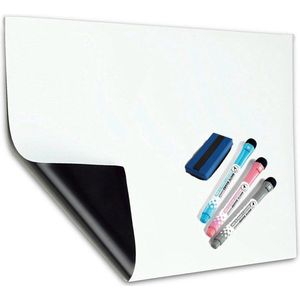 Magnetisch Whiteboard met 8 whiteboard stiften en wisser - 45x100cm - Whiteboard folie