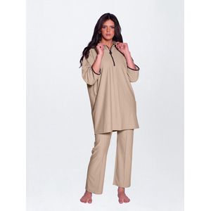 MYKINY BRAND - BURKINI NOOR - TAUPE -ZWEMSET - SWIMWEAR - BADPAK MAAT L (Maat valt klein)