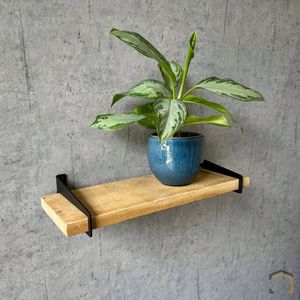 Industriële Plankdragers – Set van 2 | 200mm Staal | Zwart Gecoat | Robuust & Stijlvol – Weterings Store