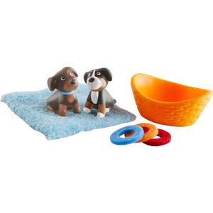 Haba - Poppenhuis - Little friends - Pups met hondenmand