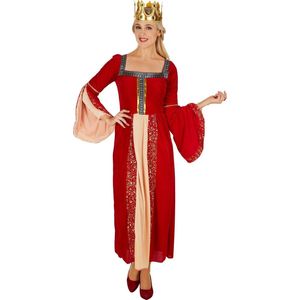 dressforfun - Vrouwenkostuum koningin XL - verkleedkleding kostuum halloween verkleden feestkleding carnavalskleding carnaval feestkledij partykleding - 301213