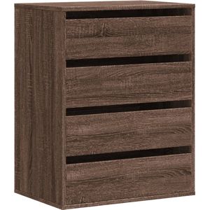 vidaXL Ladekast - Bruin Eiken - 60x41x76 cm Ladekast - Ladekasten - Opbergkast - Archiefkast
