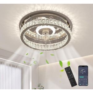 Plafondventilator met Verlichting - Met Afstandbediening - Stil in Gebruik - Stille Plafondventilator - Verlichting Woonkamer