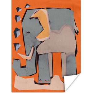 Olifant - Kinderen - Pastel - Oranje - Dieren