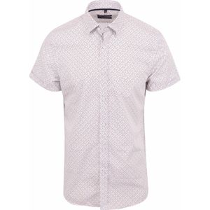 Suitable - Short Sleeve Overhemd Print Multicolour - Heren - Maat L - Regular-fit