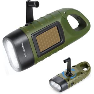 Travelhawk Opwindbare Zaklamp - Led Knijpkat met Dynamo - Handmatig zonder Batterij Oplaadbaar - Noodpakket