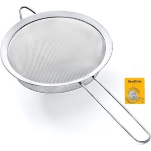 Keukenvergiet/zeef - Edelstaal - 24 cm - extra groot - fijnmazige zeef - 18/8