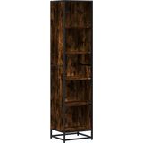 vidaXL - Boekenkast - 40x35x170,5 - cm - bewerkt - hout - gerookt - eikenkleurig