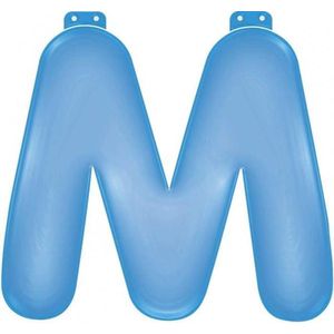 funtext letter M blauw