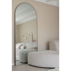Nordic Style® Boogspiegel 210x90cm | Greige | Scandinavische Spiegels | Halfrond | Pas spiegel | Staande spiegel | Kleedkamer spiegel