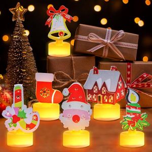 Kerstdecoratie led-kaarsen 6 stuks - kerstdecoratie thema - Kerstmis theelichtjes - werkt op batterijen - kerstdecoratie met zoekwoord1 zoekwoord2 .