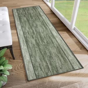 Tapiso Antislip Rubber Mat Groen Gang Woonkamer Rubbermat Tapijt Maat- 80x550