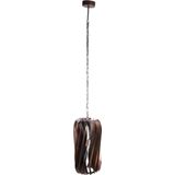 PTMD Tessa Bronze Iron Hanging Lamp Round Wavy Lines