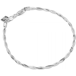 Twice As Nice Gevlochten armband in zilver 18,5 cm