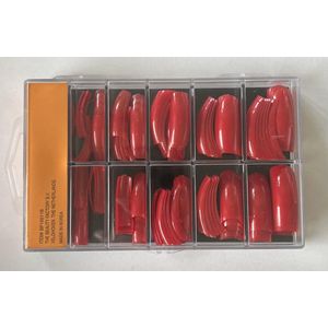 Callance Nagel Tips C-Curved Rood 100 stuks - gelnagels - acrylnagels - gel - acryl - nagels - manicure - nagelverzorging