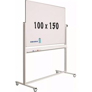 Mobiel whiteboard - Kantelbaar - Weekplanner - Maandplanner - Jaarplanner - Dubbelzijdig en magnetisch - 100x150cm