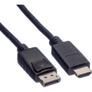 DisplayPort naar HDMI kabel - DP 1.2 / HDMI 1.4 (4K 30Hz) / zwart - 1 meter