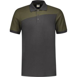 Tricorp Poloshirt Bicolor Naden 202006 Donkergrijs / Army - Maat 3XL