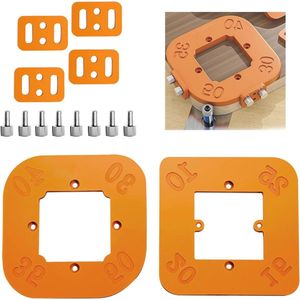 Houtbewerking freessjablonen 2 stuks R10-R50 radius voor bovenfrees
