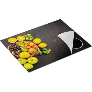 Chefcare Inductie Beschermer Fruitmand op Zwarte Marmer - Fruit - 70x52 cm - Afdekplaat Inductie - Kookplaat Beschermer - Inductie Mat