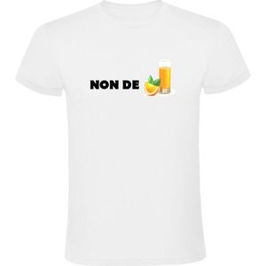 Non de juice Heren T-shirt - drank - sinaasappelsap - fruitdrank - brabant - jus d orange - grappig