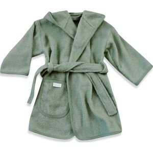 Funnies badjas stone green | funnies badjas | badjas 0-1 jaar | 100% zuivere katoen, badstof | baby | na het zwemmen | na het douchen