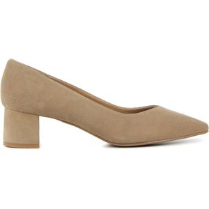 Nalini Dames Pumps / Damesschoenen - Suède - hoogte 4 cm - 23E065 - Zand - Maat 40