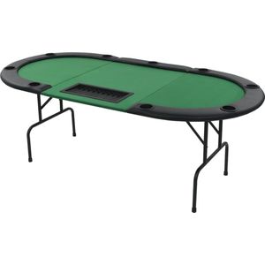 vidaXL-Pokertafel-voor-9-spelers-ovaal-3-voudig-inklapbaar-groen
