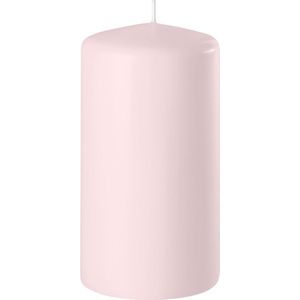 Enlightening Candles Cilinderkaars/stompkaars Licht roze - 6 x 15 cm - 58 Branduren