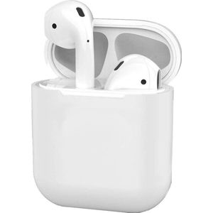 Case Geschikt voor AirPods Hoesje Hoes Siliconen Met Clip Cover Dun - Hoesje Geschikt voor Apple Airpods 1/2 Siliconen - Transparant