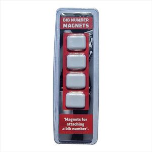 Startnummer Magneten - Eenvoudig Bevestigen - Set van 4 - Wit - 20x15 mm