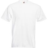 Set van 4x stuks basic witte t-shirt voor heren - voordelige katoenen shirts - Regular fit, maat: XL (42/54)