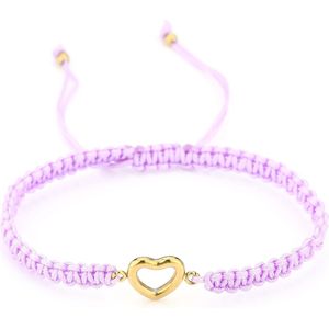 Michelle Bijoux Enkelband Goud Hart Purple One Size