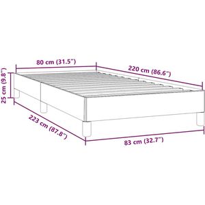 vidaXL - Bedframe - zonder - matras - 80x220 - cm - fluweel - donkergroen