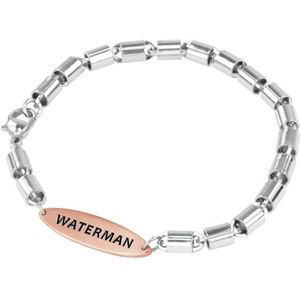 Max 980100288 Stalen Armband met Sterrenbeeld - Waterman - Staal - 22 cm - Rosekleurig - Zilverkleurig