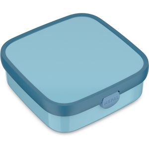Mepal bento lunchbox groot Campus - 2x 200 + 1250 ml - Inclusief 2 uitneembare lekdichte bentobakjes & vorkje - Cool blue