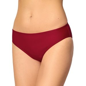 Merry Style Dames Zwembroek - Bikinibroekje - Elastische tailleband - Polyamide & Elastaan – Wijn rood (4222) – 40 - MS-VR-Brief-1