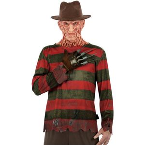Smiffy's - Horror Films Kostuum - Freddy Krueger Set - Man - Rood, Groen, Bruin - XL - Halloween - Verkleedkleding