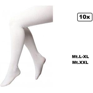 10x Maillot wit in 2 maten - mt.L-XL en XXL - Piet Sinterklaas Prins evenement thema feest festival kou