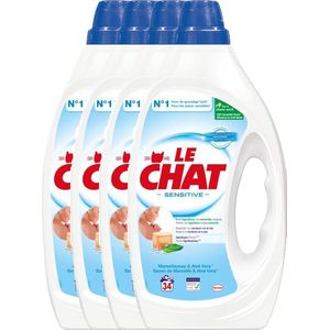 Le Chat Sensitive Gel Universeel - Vloeibaar Wasmiddel - Voordeelverpakking - 136 wasbeurten