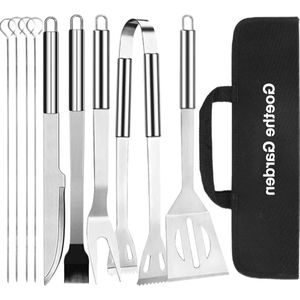 9PCS BBQ Grill Accessories for Top Chef - Professional Grill Tools Set & Basic BBQ Tools - Backyard Outdoor Kitchen Gifts for Father Husband Dad