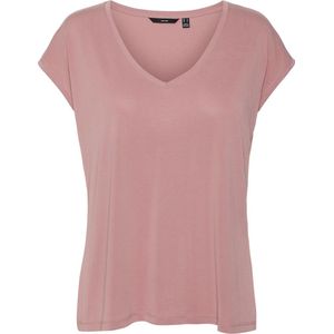Vero Moda T-shirt Vmfilli Ss V-neck Tee Ga Noos 10247666 Nostalgia Rose Dames Maat - XL