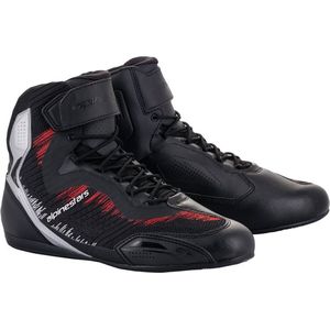 Alpinestars Faster-3 Rideknit Black Silver Bright Red Shoes US 8.5 - Maat - Laars