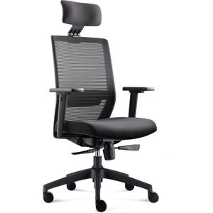 Bens 850ZH-Ergo-3 - NIEUW - Ergonomische Bureaustoel met alle instelopties - inclusief Hoofdsteun - GREENGUARD GOLD - Voldoet aan EN1335 & ARBO normen - Zwart