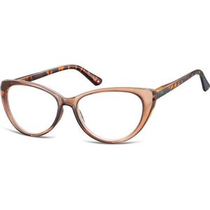 Montana Eyewear MR64E Leesbril vlindermontuur +2.00 - Helder bruin