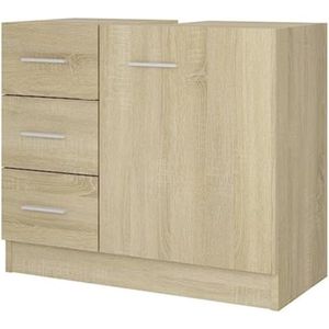 Badkamerkast Onder Wastafel - Met Lades - Sonoma Eiken - 30x63x54 cm