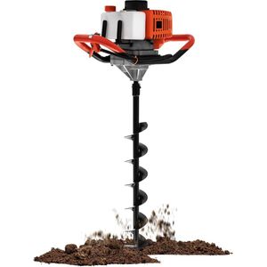 Grondboor - Grondboor Benzine - Grondboor Machine - Inclusief 3 Boorkoppen - 52cc