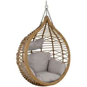 Hangstoel - 102x73x128 cm - Bruin - Riet