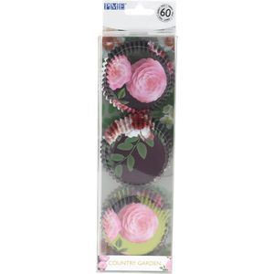 PME Cupcake Vormpjes Papier met Folie - Country Garden - pk/60 - Baking Cups