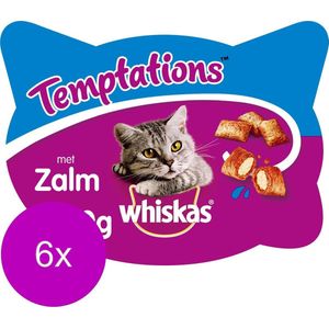 Whiskas Temptations 60 g - Kattensnack - 6 x Zalm